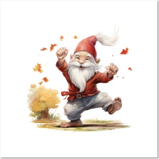 Autumn Happy Gnome #2 Posters and Art